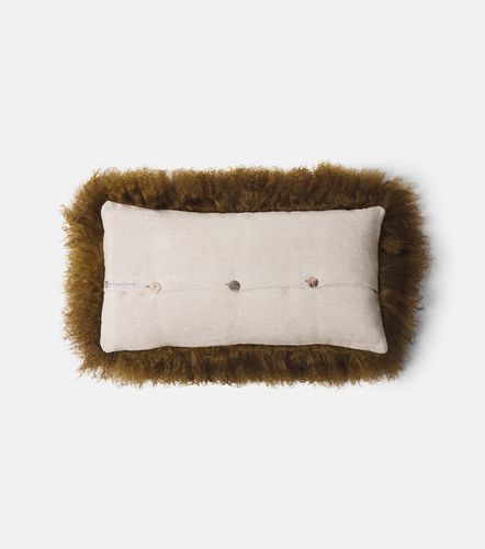 Cuscino in shearling e lino - Maison de Vacances - Modalova