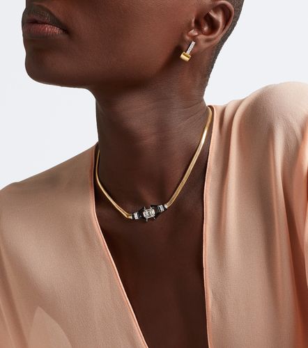 Collar Feelings de oro de 18 ct con esmalte y diamantes - Nikos Koulis - Modalova