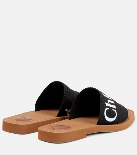 Chloe Woody canvas slides - Chloe - Modalova