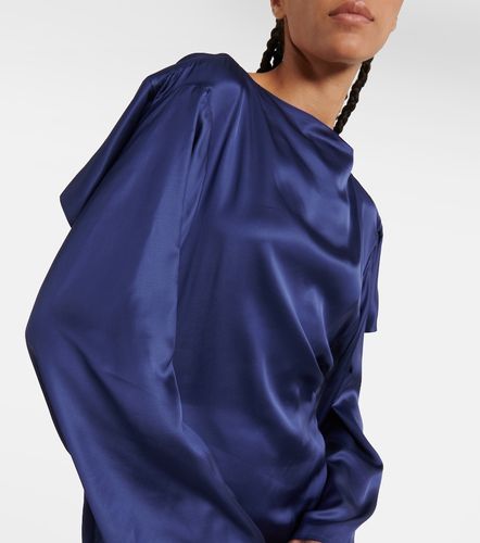 Draped satin midi dress - MM6 Maison Margiela - Modalova
