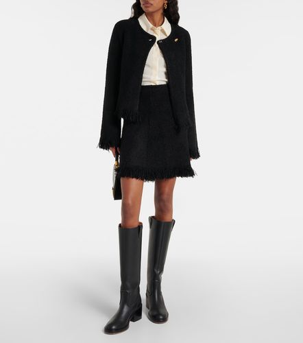 High-rise fringed wool-blend miniskirt - Chloe - Modalova