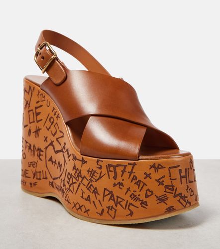 Chloe Maxime leather wedge sandals - Chloe - Modalova