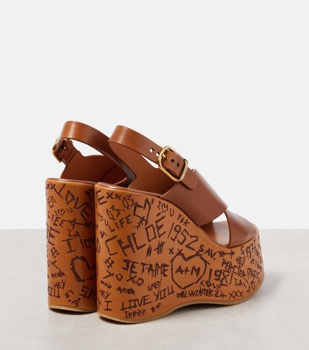 Chloé Wedge-Sandalen Maxime aus Leder - Chloe - Modalova