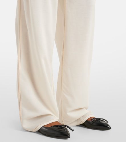 High-rise wool-blend wide-leg pants - Alaia - Modalova