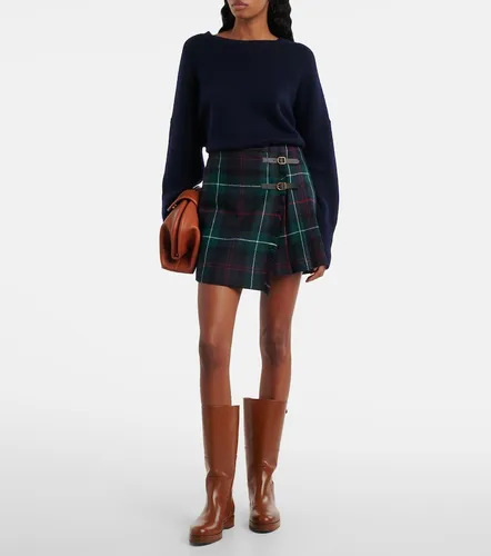 Plaid pleated wool twill wrap Skirt - Polo Ralph Lauren - Modalova