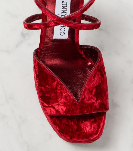 Karli 125 velvet platform sandals - Jimmy Choo - Modalova