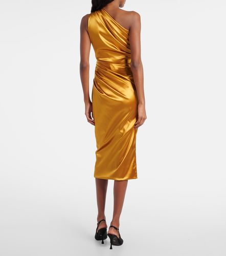 Abito midi in raso con ruches - Dolce&Gabbana - Modalova