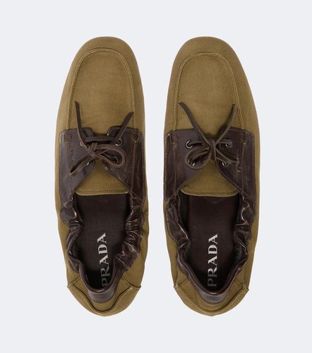 Mocassini Shuffle in canvas con pelle - Prada - Modalova