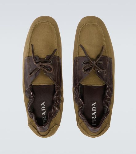 Náuticos Shuffle de lona con piel - Prada - Modalova