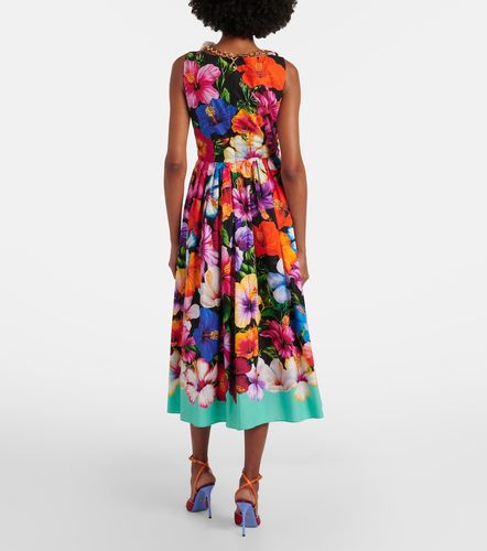 Vestido midi de algodón floral - Dolce&Gabbana - Modalova