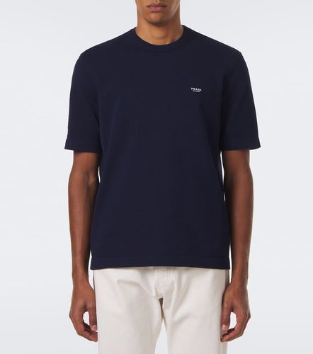 Prada T-shirt in cotone con logo - Prada - Modalova