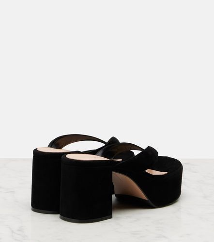 Sandalias con plataforma de ante - Gianvito Rossi - Modalova