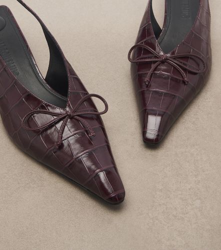Cubisto croc-effect leather slingback pumps - Jacquemus - Modalova
