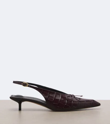 Cubisto croc-effect leather slingback pumps - Jacquemus - Modalova