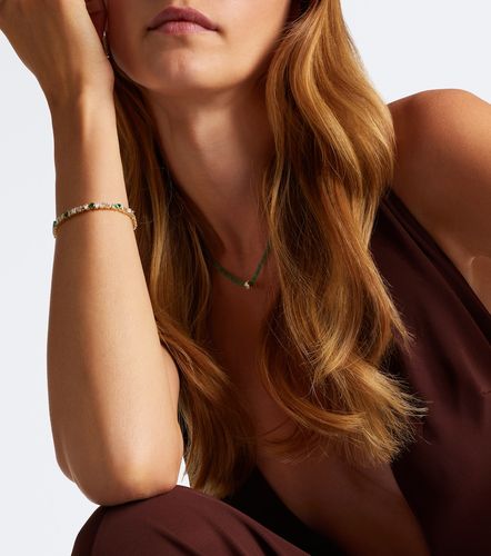 Pulsera tenis de oro de 18 ct con esmeraldas y diamantes - Suzanne Kalan - Modalova