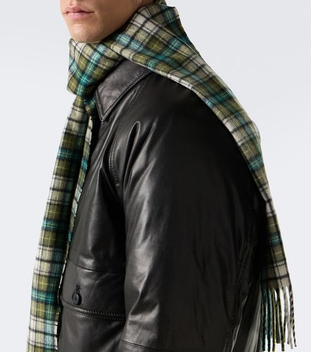Checked fringed cashmere scarf - Auralee - Modalova