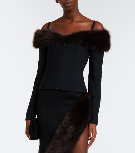 Off-Shoulder-Top aus einem Wollgemisch - David Koma - Modalova