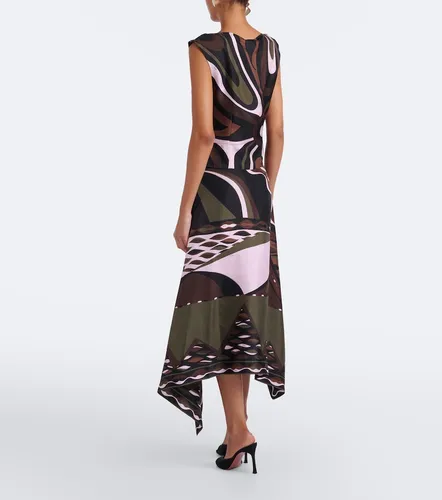 Falda midi asimétrica Dune de sarga de seda - Pucci - Modalova