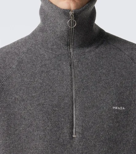 Wool and cashmere half-zip sweater - Prada - Modalova
