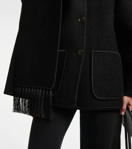 Embroidered wool-blend scarf jacket - Toteme - Modalova