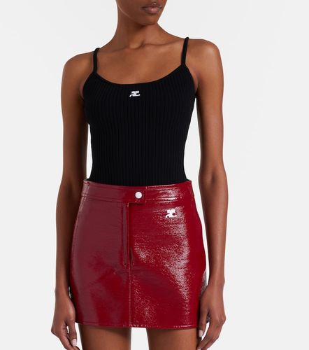 Courreges Logo ribbed-knit tank top - Courreges - Modalova