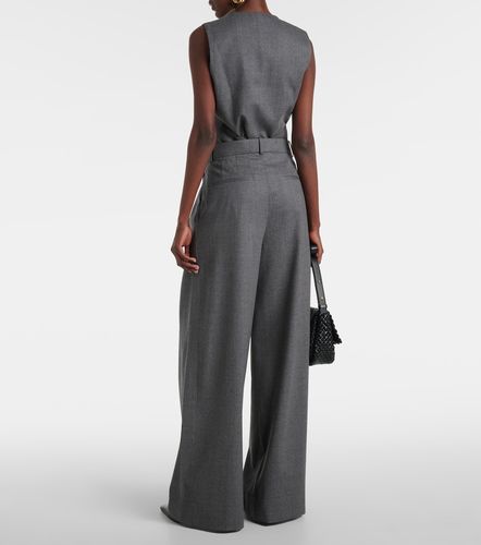 Low-rise wool flannel wide-leg pants - Wardrobe.NYC - Modalova