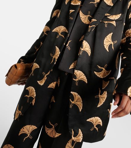 Blazer de satén estampado - Dries Van Noten - Modalova