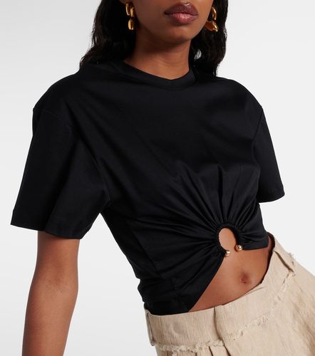 Crop top de jersey de algodón fruncido - Rabanne - Modalova