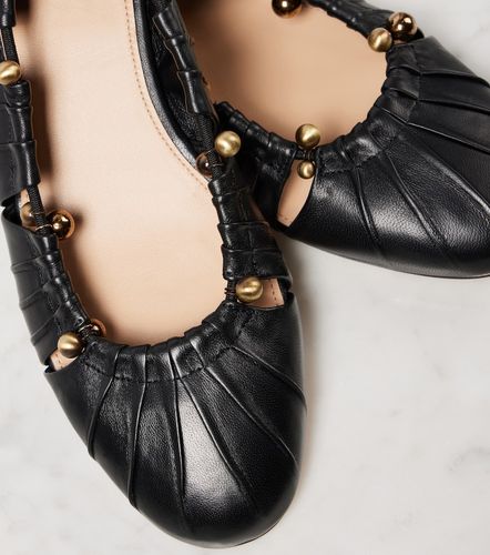 Luna embellished cutout leather ballet flats - Chloe - Modalova