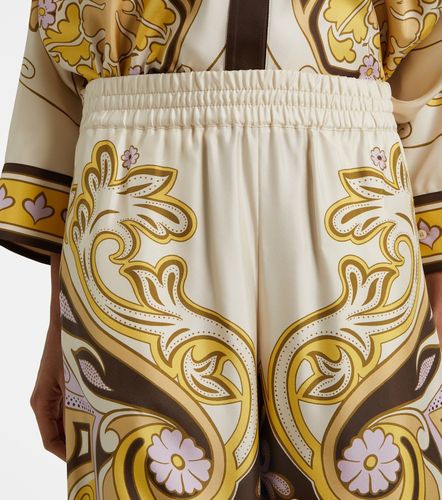 Pantaloni Spells Placée in twill di seta - La DoubleJ - Modalova