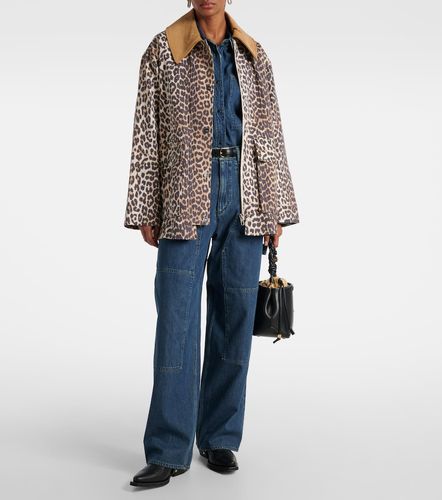 Giacca in Canvas con stampa leopardata - Ganni - Modalova
