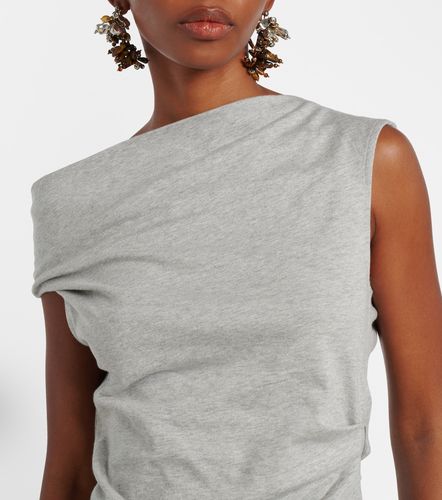 Top de jersey de algodón drapeado - Dries Van Noten - Modalova