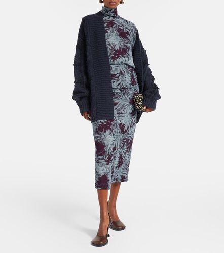 Printed ruched midi skirt - Dries Van Noten - Modalova