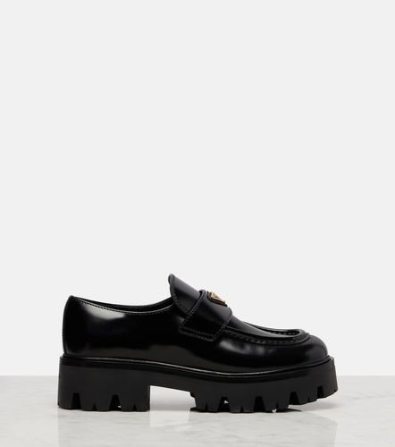 Mocassini in pelle con platform - Prada - Modalova