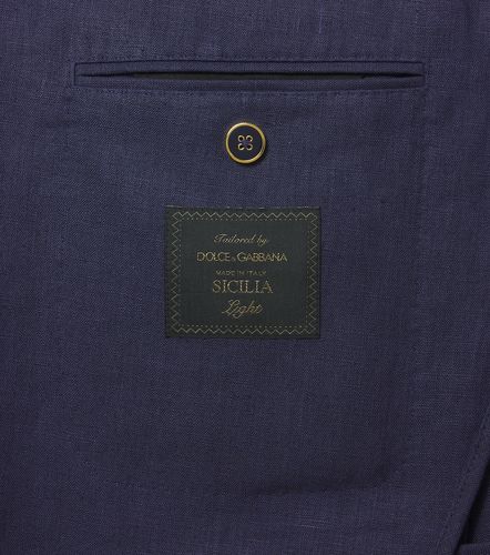 Blazer de lino con logo - Dolce&Gabbana - Modalova
