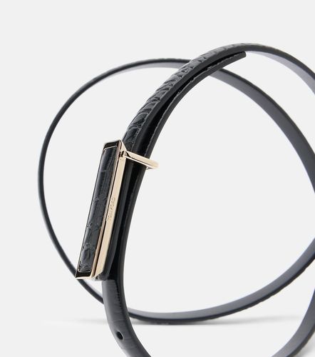 Croc-effect patent leather belt - Tom Ford - Modalova