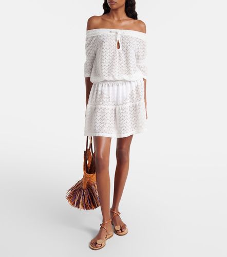 Flo crochet cotton and linen minidress - Melissa Odabash - Modalova