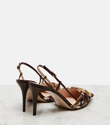 Signature VLogo sequined slingback pumps - Valentino Garavani - Modalova