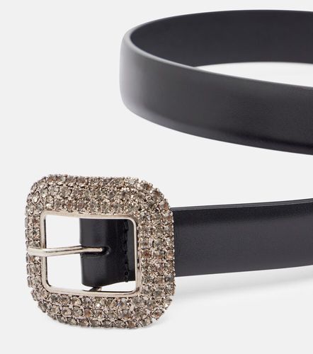 Cinturón de piel con cristales - Saint Laurent - Modalova