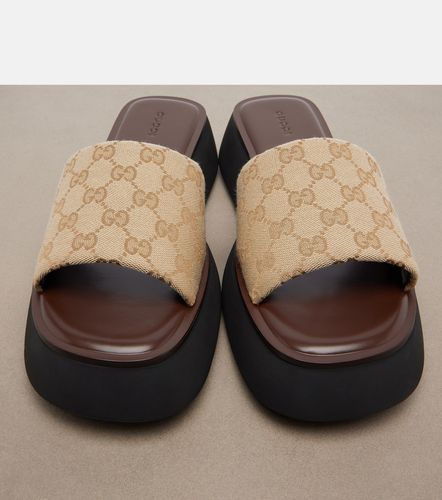 Gucci GG canvas platform slides - Gucci - Modalova