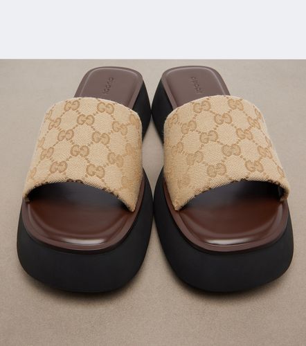 Plateau-Pantoletten GG aus Canvas - Gucci - Modalova