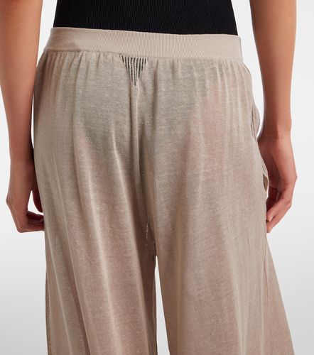 Alaïa Pantaloni a gamba larga in lino e seta - Alaia - Modalova