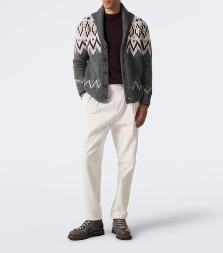 Cardigan in jacquard di cashmere e seta - Eleventy - Modalova