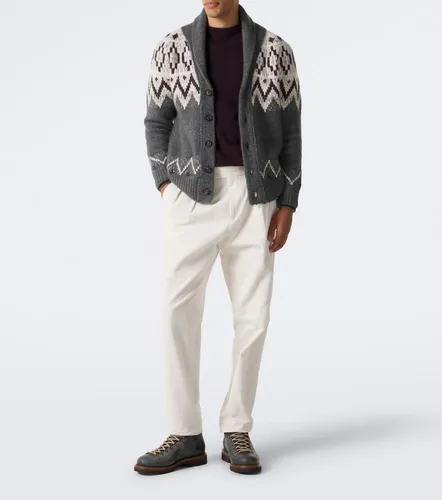 Cashmere and silk jacquard cardigan - Eleventy - Modalova