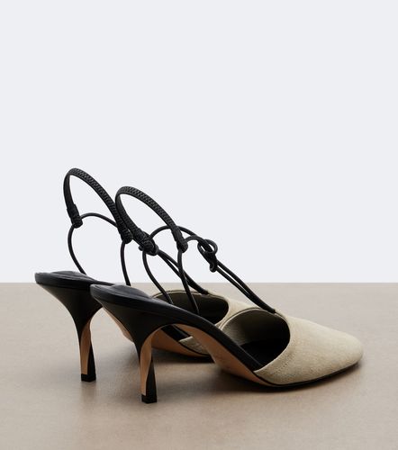 Pina leather-trimmed suede slingback pumps - Jacquemus - Modalova