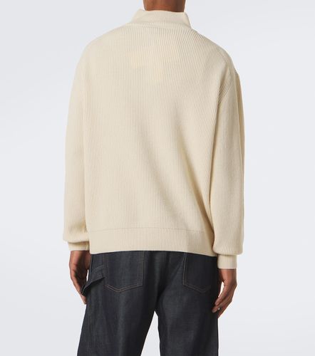Ribbed-knit wool and cotton sweater - JW Anderson - Modalova