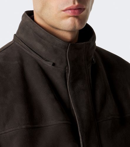 Parka in suede con cappuccio - Thom Sweeney - Modalova