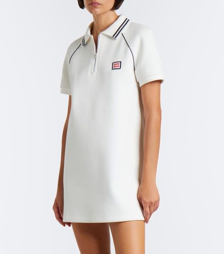 Vestido corto de piqué de algodón - Miu Miu - Modalova