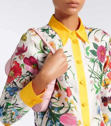 Camisa Flora de seda floral - Gucci - Modalova