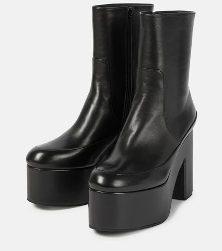 Leather platform ankle boots - Dries Van Noten - Modalova